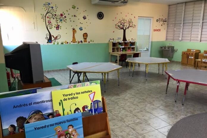 Salón de pre-kinder de la escuela José Celso Barbosa.