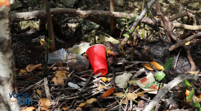 Foto de archivo de basura en el cayo Mata la Gata en Lajas. (Voces del Sur)