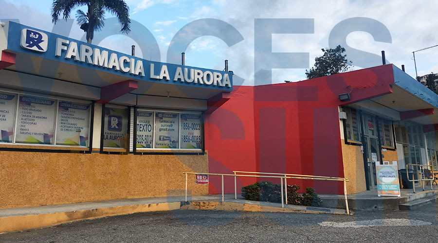 Farmacia La Aurora en Yauco, donde labora el farmacéutico Osvaldo Antommattei. (Voces del Sur / Michelle Estrada Torres)