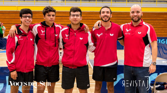 El equipo de tenis de mesa del recinto de Río Piedras de la Universidad de Puerto Rico ganó hoy la medalla de bronce en la Liga Atlética Interuniversitaria. (Voces del Sur / Revista J / Jean Cosme Crespo)