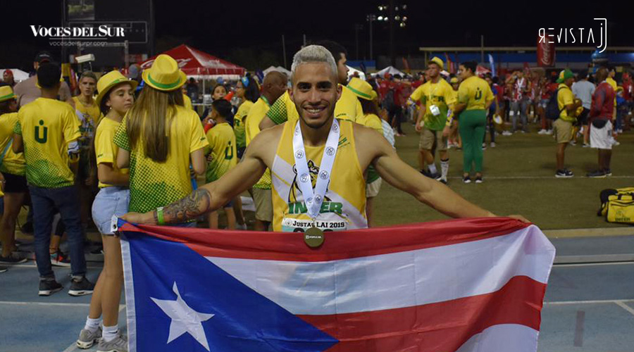 Ricardo Feliciano, de la Universidad Interamericana de Puerto Rico (UIPR), resultó el Atleta Más Valioso de las Justas de Atletismo 2019. (Voces del Sur / Revista J / Jean Cosme Crespo)
