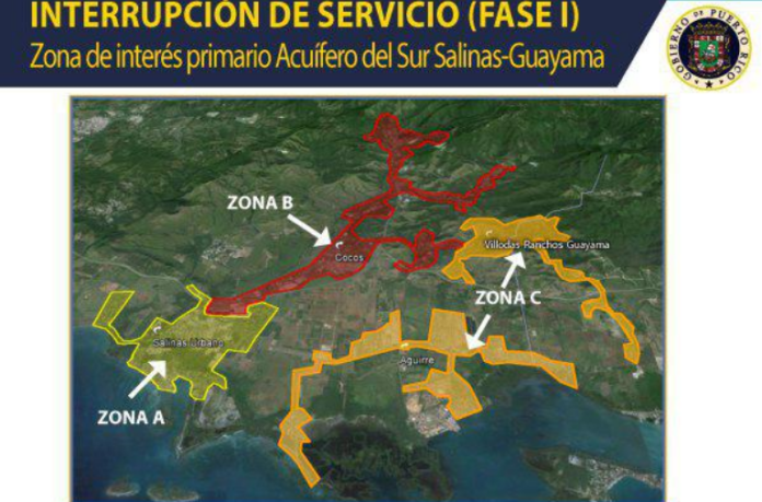 La Autoridad de Acueductos y Alcantarillados detalló los sectores que abarcan cada zona.