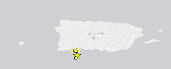 Múltiples temblores se han reportado al Sur de Puerto Rico en las últimas horas. (Red Sísmica de Puerto Rico)