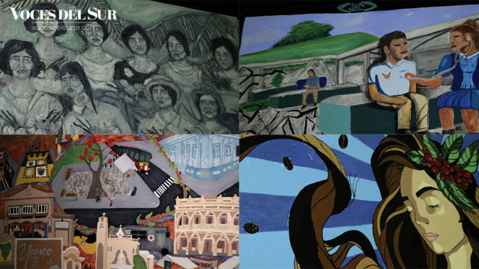 Las 14 obras de la Galería para el pueblo engalanan el parque Arturo Lluberas de Yauco.